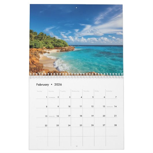 Aruba calendar kalender (Feb 2026)