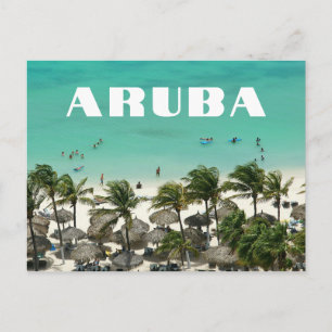 Aruba Caribbean Island Beach Scene Postkarte