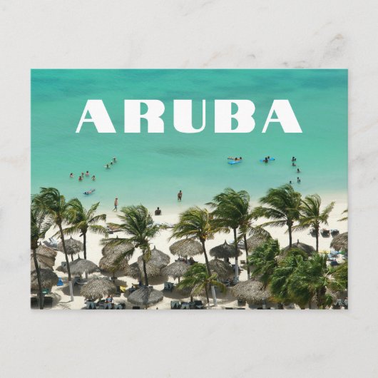 Aruba Caribbean Island Beach Scene Postkarte (Vorderseite)