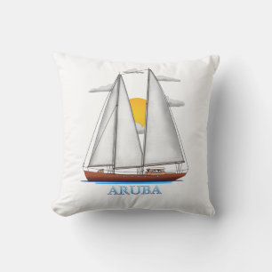 Aruba Coastal Nautical Sailing Kissen