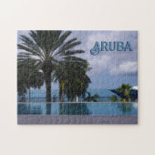 Aruba Cruise Landschaftlich Palmtree Postkarte Puzzle (Horizontal)