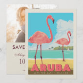 Aruba | Datum vormerken Save The Date (Vorne/Hinten)