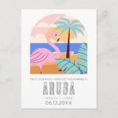 Aruba Destination Beach Wedding Save the Date Ankündigungspostkarte (Vorderseite)
