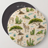 Aruba Divi-Baum, Esel, Iguana, Kaktus Button (Vorne & Hinten)