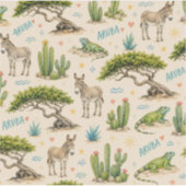 Aruba Divi-Baum, Esel, Iguane, Kaktus Aufkleber (Vorderseite)