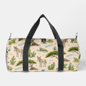 Aruba Divi-Baum, Esel, Iguane, Kaktus Duffle Bag (Rückseite)
