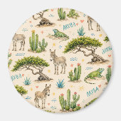 Aruba Divi-Baum, Esel, Iguane, Kaktus Magnet (Vorne)