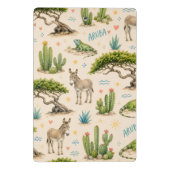 Aruba Divi-Baum, Esel, Iguane, Kaktus Mini Klemmbrett (Rückseite)
