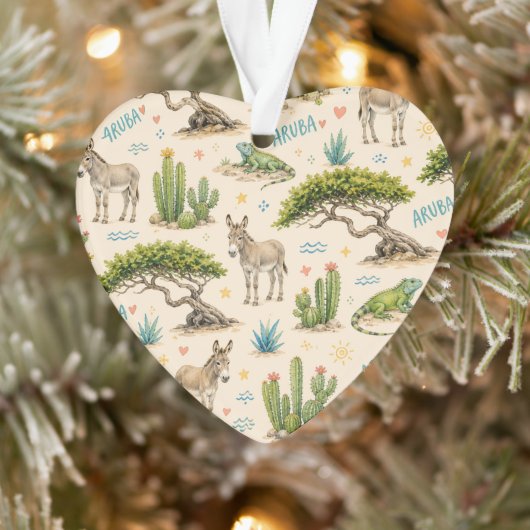 Aruba Divi-Baum, Esel, Iguane, Kaktus Ornament (Baum)