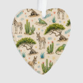 Aruba Divi-Baum, Esel, Iguane, Kaktus Ornament (Vorderseite)