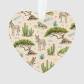 Aruba Divi-Baum, Esel, Iguane, Kaktus Ornament (Rückseite)