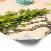 Aruba Divi-Baum, Esel, Iguane, Kaktus Poster (Ecke)
