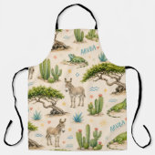 Aruba Divi-Baum, Esel, Iguane, Kaktus Schürze (Vorderseite)