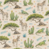 Aruba Divi-Baum, Esel, Leguan, Kaktus Aufkleber (Vorderseite)