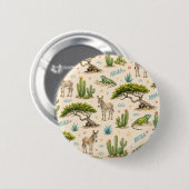 Aruba Divi-Baum, Esel, Leguan, Kaktus Button (Vorne & Hinten)