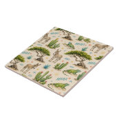 Aruba Divi-Baum, Esel, Leguan, Kaktus Fliese (Seite)