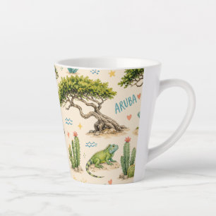 Aruba Divi-Baum, Esel, Leguan, Kaktus Milchtasse