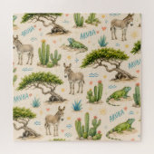 Aruba Divi-Baum, Esel, Leguan, Kaktus Puzzle (Horizontal)
