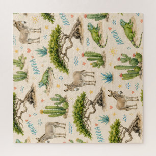 Aruba Divi-Baum, Esel, Leguan, Kaktus Puzzle