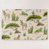 Aruba Divi-Baum, Esel, Leguan, Kaktus Puzzle (Horizontal)