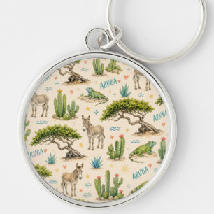 Aruba Divi-Baum, Esel, Leguan, Kaktus Schlüsselanhänger