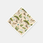 Aruba Divi-Baum, Esel, Leguan, Kaktus Serviette (Ecke)
