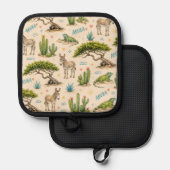Aruba Divi-Baum, Esel, Leguan, Kaktus Topflappen (Vorderseite/Rückseite)