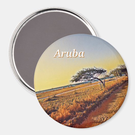 Aruba Divi Divi Trees Magnet (Vorderseite/Rückseite)