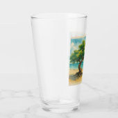 Aruba Divi Tree Eagle Beach Aquarell Glas (Rechts)