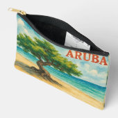 Aruba Divi Tree Eagle Beach Aquarell Zubehörtasche (Offen)
