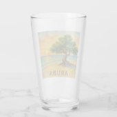 Aruba Eagle Beach Divi Baum Goldene Stunde Glas (Rückseite)