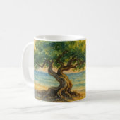 Aruba Eagle Beach Divi Baum Goldene Stunde Kaffeetasse (Vorderseite Links)