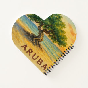 Aruba Eagle Beach Divi Baum Goldene Stunde Notizblock