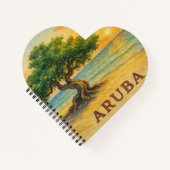 Aruba Eagle Beach Divi Baum Goldene Stunde Notizblock (Vorderseite)
