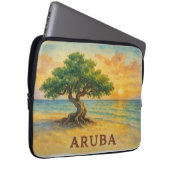 Aruba Eagle Beach Divi Tree Golden Hour Laptopschutzhülle (Vorne Rechts)