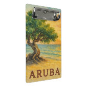 Aruba Eagle Beach Divi Tree Golden Hour Mini Klemmbrett (Schrägansicht)