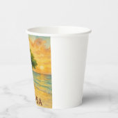 Aruba Eagle Beach Divi Tree Golden Hour Pappbecher (Links)