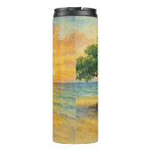 Aruba Eagle Beach Divi Tree Golden Hour Thermosbecher (Rückseite)
