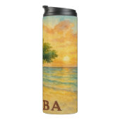 Aruba Eagle Beach Divi Tree Golden Hour Thermosbecher (Nach rechts gedreht)