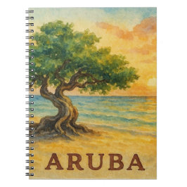 Aruba Eagle Beach Divi Tree Goldene Stunde Notizblock