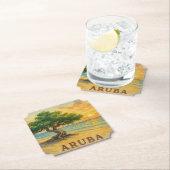Aruba Eagle Beach Divi Tree Goldene Stunde Untersetzer (Vor Ort)