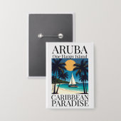 Aruba Eine Glückliche Insel Button (Vorderseite/Rückseite)