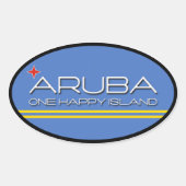 Aruba - Eine glückliche Insel Ovaler Aufkleber (Vorderseite)