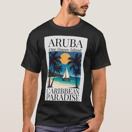 Aruba Eine Glückliche Insel T-Shirt (Vorderseite)