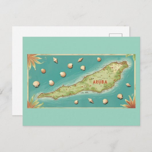 Aruba eine schöne Insel Postkarte (Vorne/Hinten)