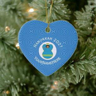 Aruba Engel Hanukkah-Flagge Personalisiert  Keramik Ornament