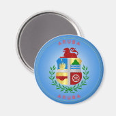 Aruba-Erbe-Emblem Magnet (Vorderseite/Rückseite)