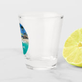 "Aruba Est. 1986" Strand mit Flagge Schnapsglas (Rechts)