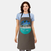 "Aruba Est. 1986" Strand mit Flagge Schürze (Getragen)