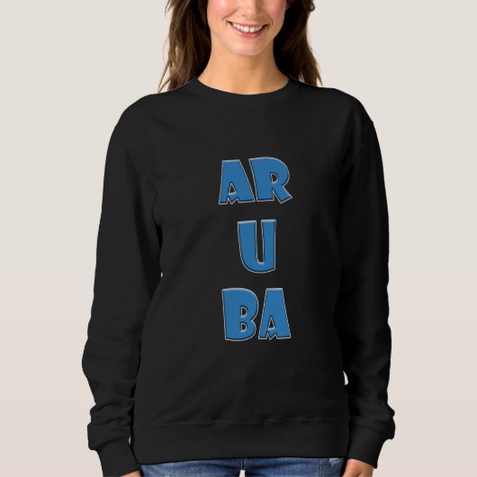 Aruba Farbige Worte Sweatshirt (Vorderseite)